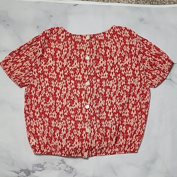 Madewell Crinkled Button-Back Full Bloom Blouse - Picture 4 of 5